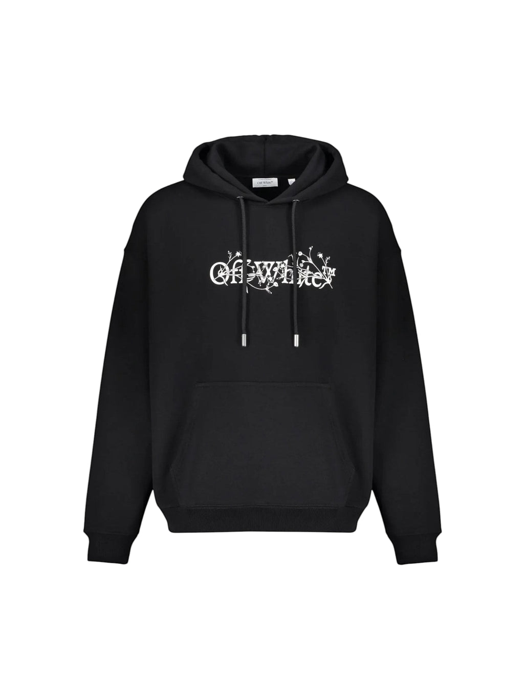 OFF WHITE BOOKISH FLORAL BLACK HOODIE
