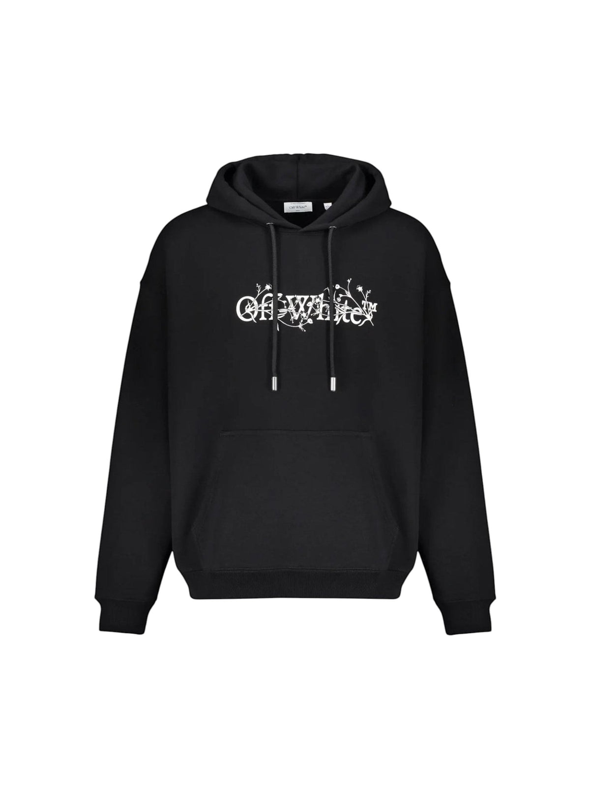 OFF WHITE BOOKISH FLORAL BLACK HOODIE