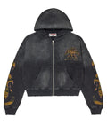 VALLEY DREAMS REBORN WAFFLE ZIP UP BLACK