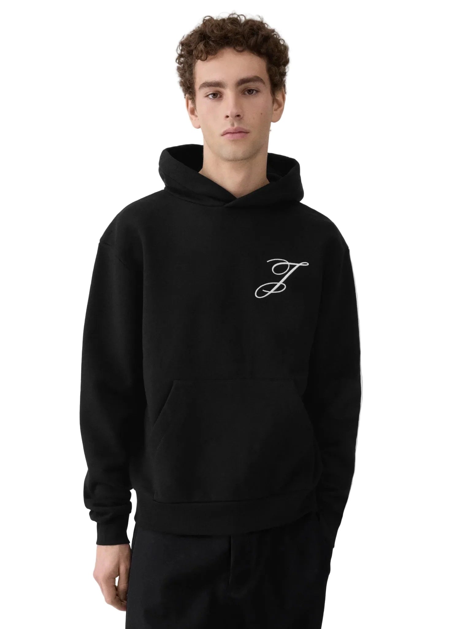 JACQUEMUS THE LOGO EMBROIDERED HOODIE BLACK