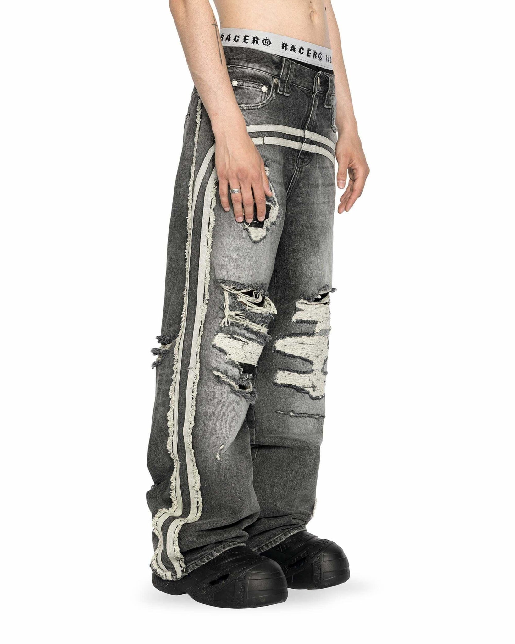RACER WORLDWIDE GREY TRACK JEANS