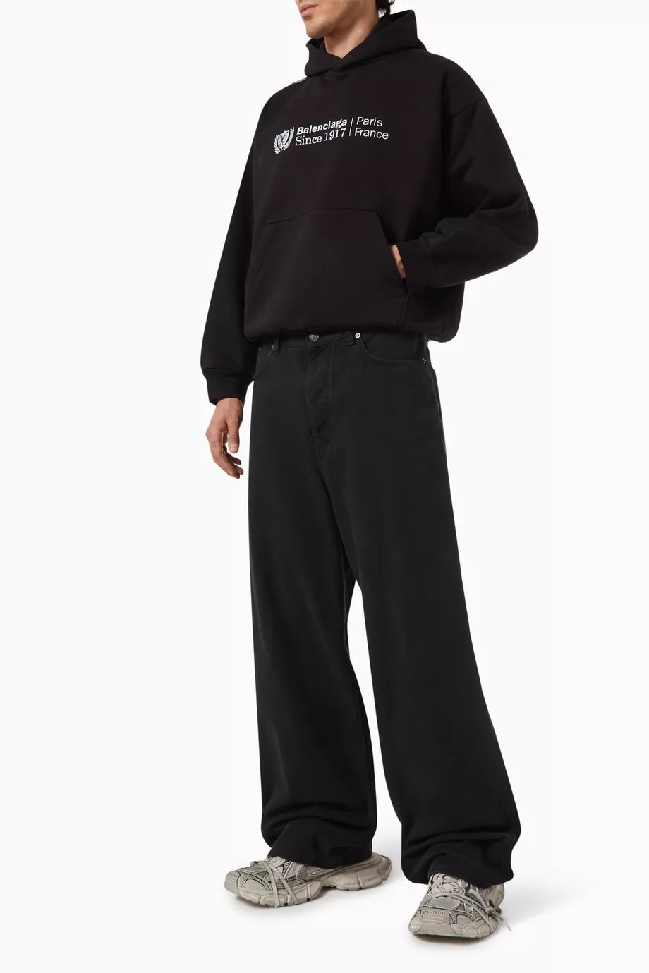 BALENCIAGA SINCE 1917 HOODIE BLACK