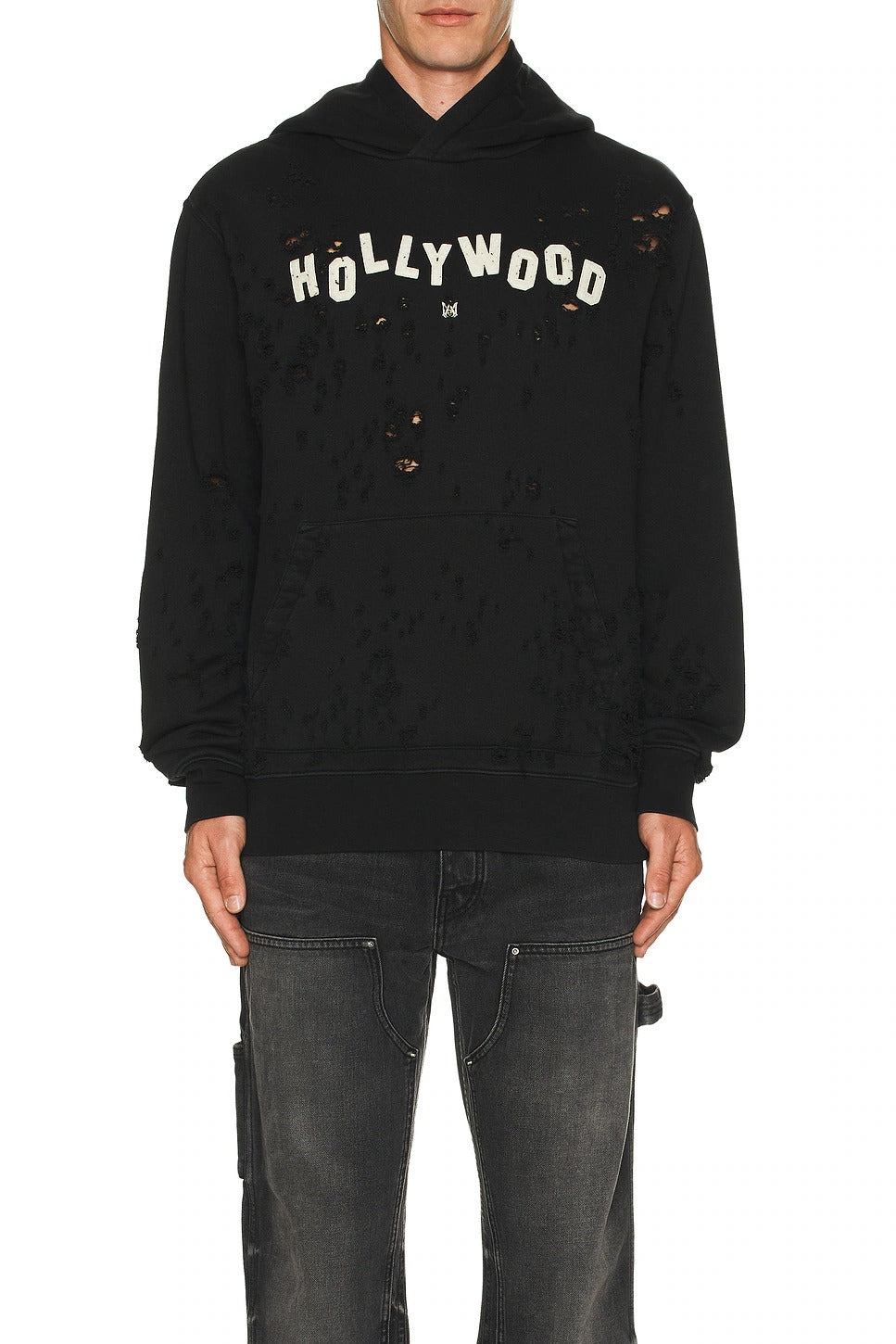 AMIRI HOLLYWOOD SHOTGUN HOODIE BLACK