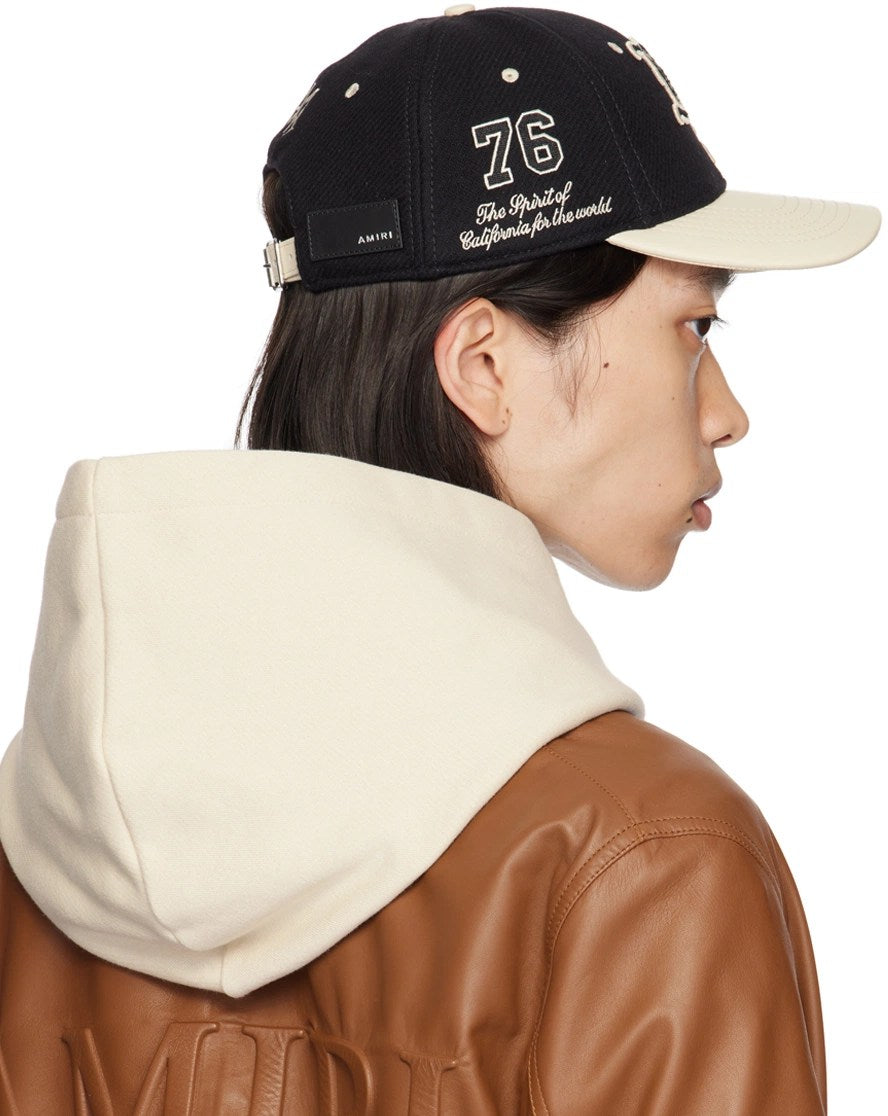 AMIRI MA SPIRIT LOGO HAT BLACK CREAM