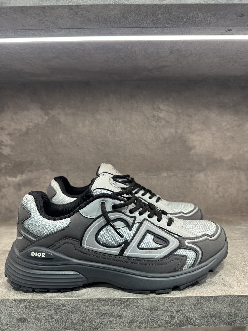 DIOR B30 GREY BLACK SNEAKERS