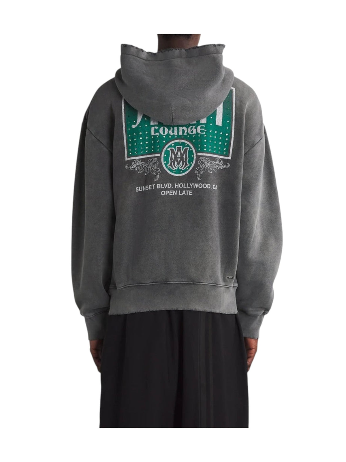AMIRI VINTAGE CRYSTAL HOODIE WASHED GREY