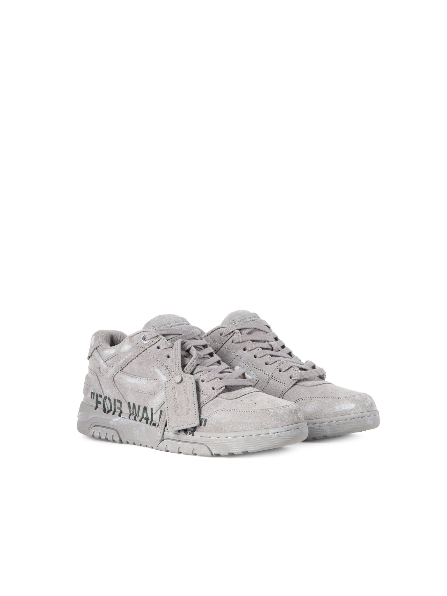 OFF WHITE OUT OF OFFICE FOR WALKING SUEDE SNEAKERS GREY