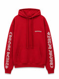CHROME HEARTS SCROLL LOGO RED HOODIE