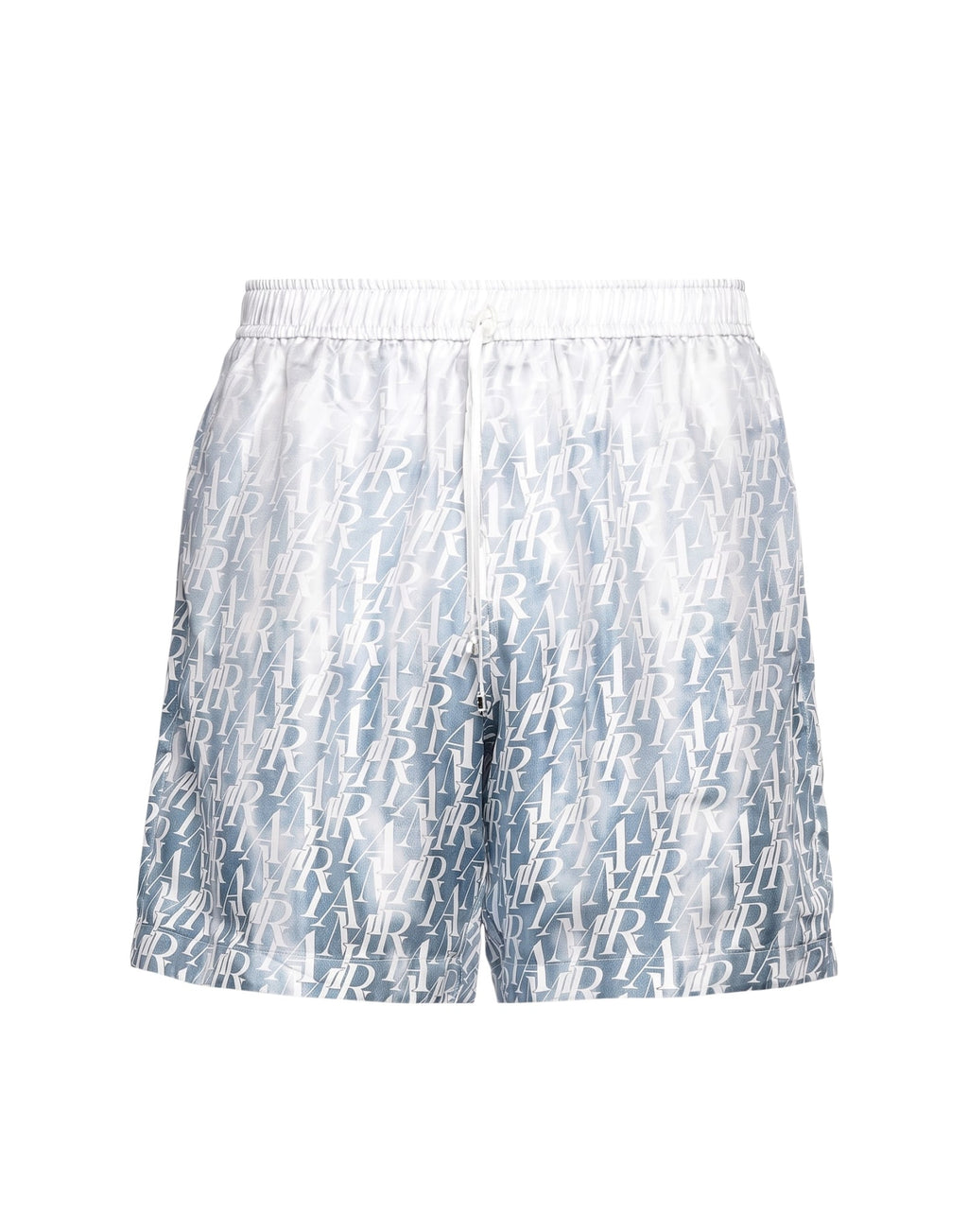 AMIRI GRADIENT LIGHT BLUE SILK SHORTS