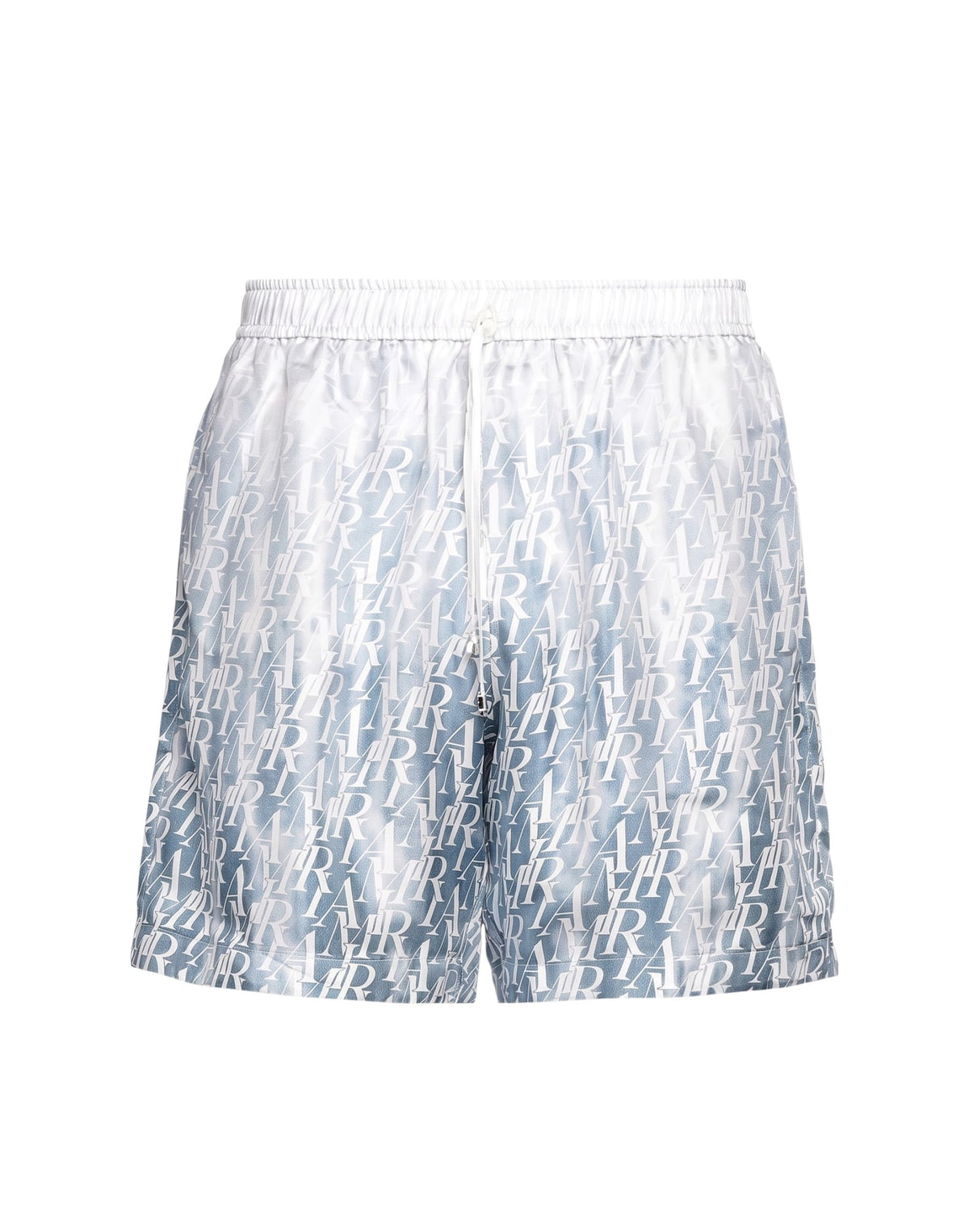 AMIRI GRADIENT LIGHT BLUE SILK SHORTS