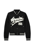 AMIRI 22 DISTRESSED LOGO BOMBER NYLON JACKET