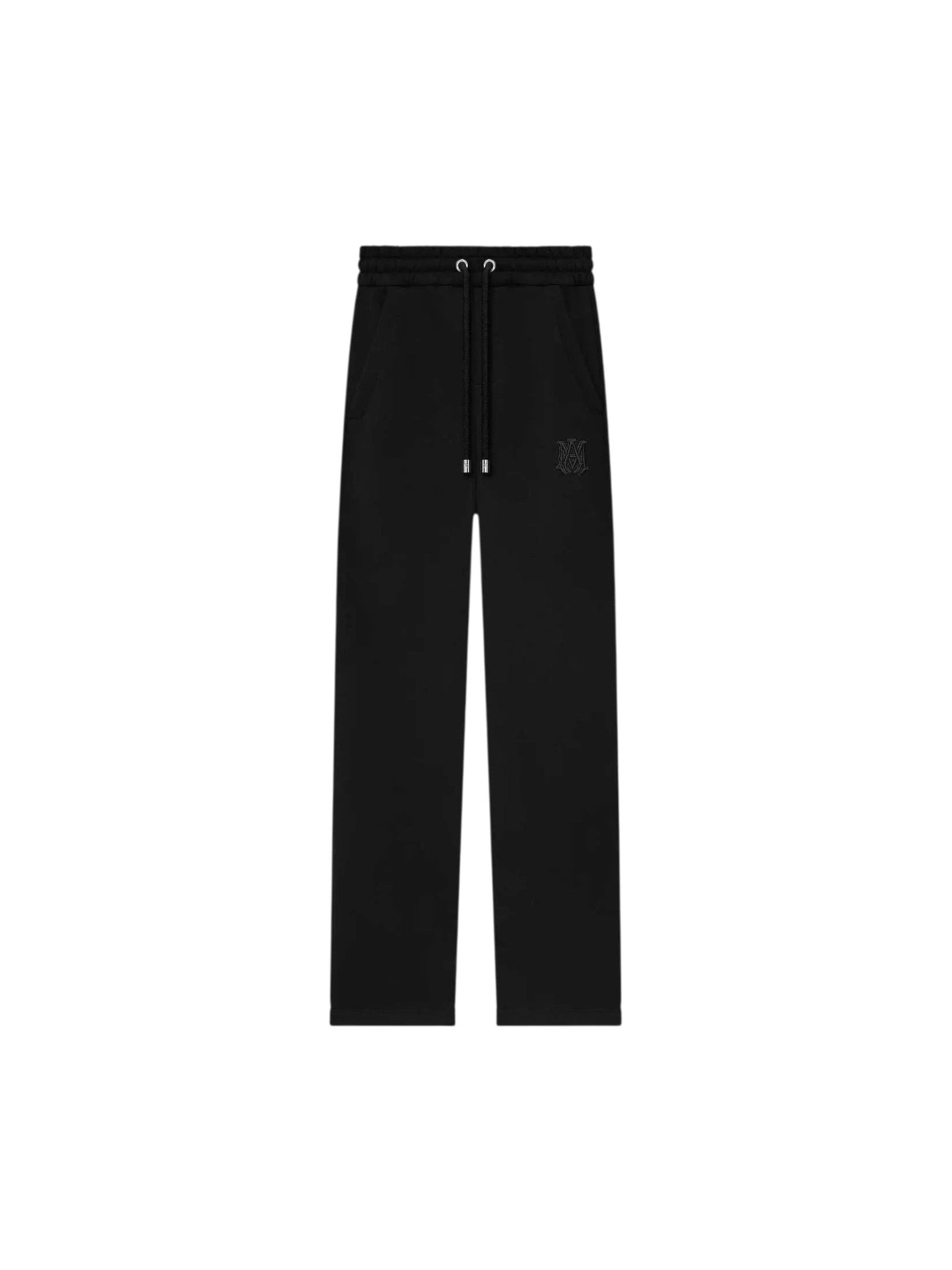 AMIRI BLACK TONAL EMBROIDERED MA LOGO SWEATPANTS