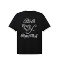 BIRTH OF ROYAL CHILD PEARL PATCHWORK T-SHIRT BLACK