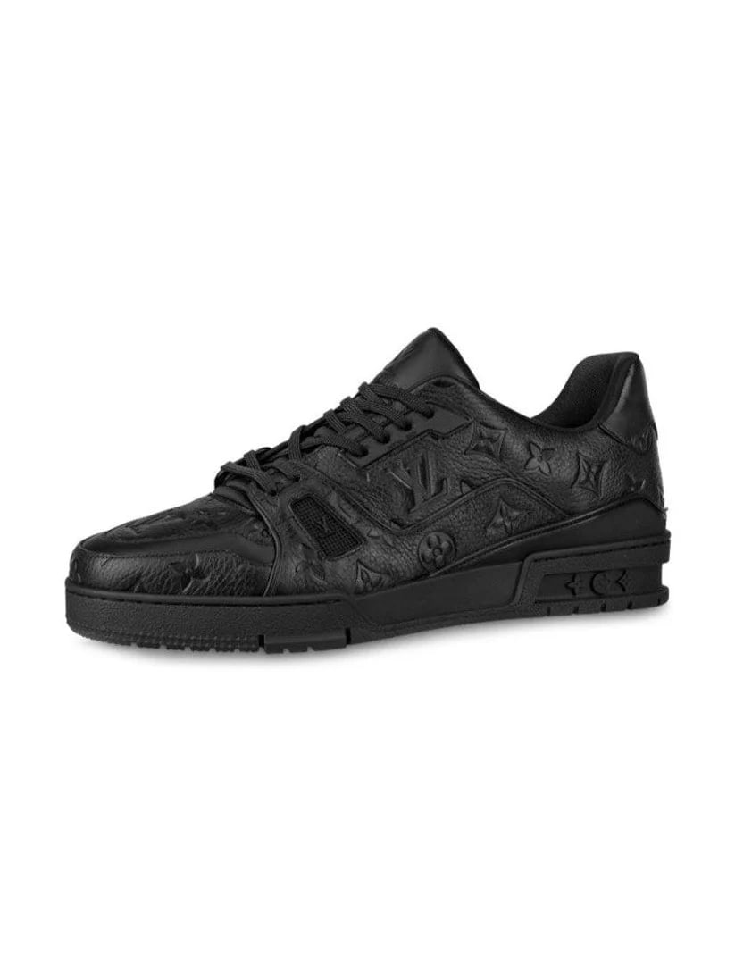 LOUIS VUITTON TRAINER EMBOSSED MONOGRAM TRIPLE BLACK