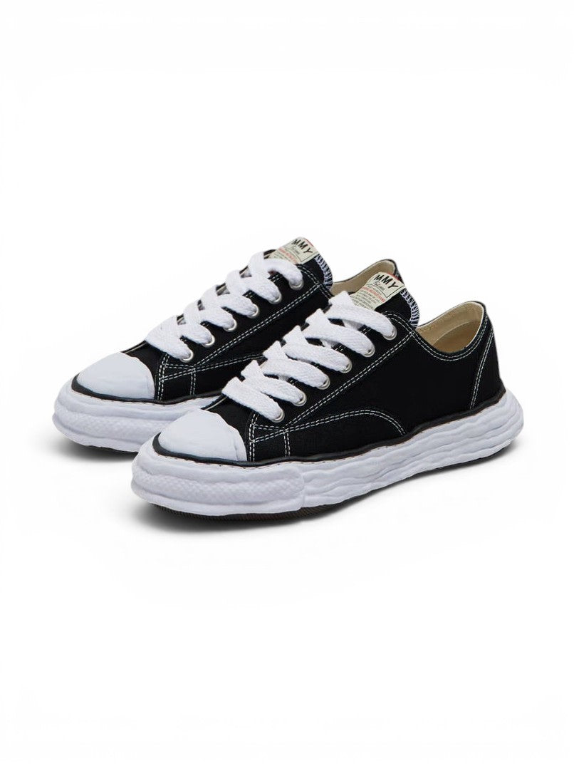 MIHARA YASUHIRO PETERSON BLACK ORIGINAL SOLE CANVAS LOW