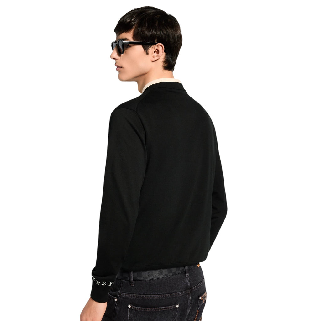 LOUIS VUITTON BLACK MARQUE LONG SLEEVE T-SHIRT