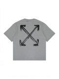 OFF WHITE CHALK ARROW T-SHIRT HEATHER GREY