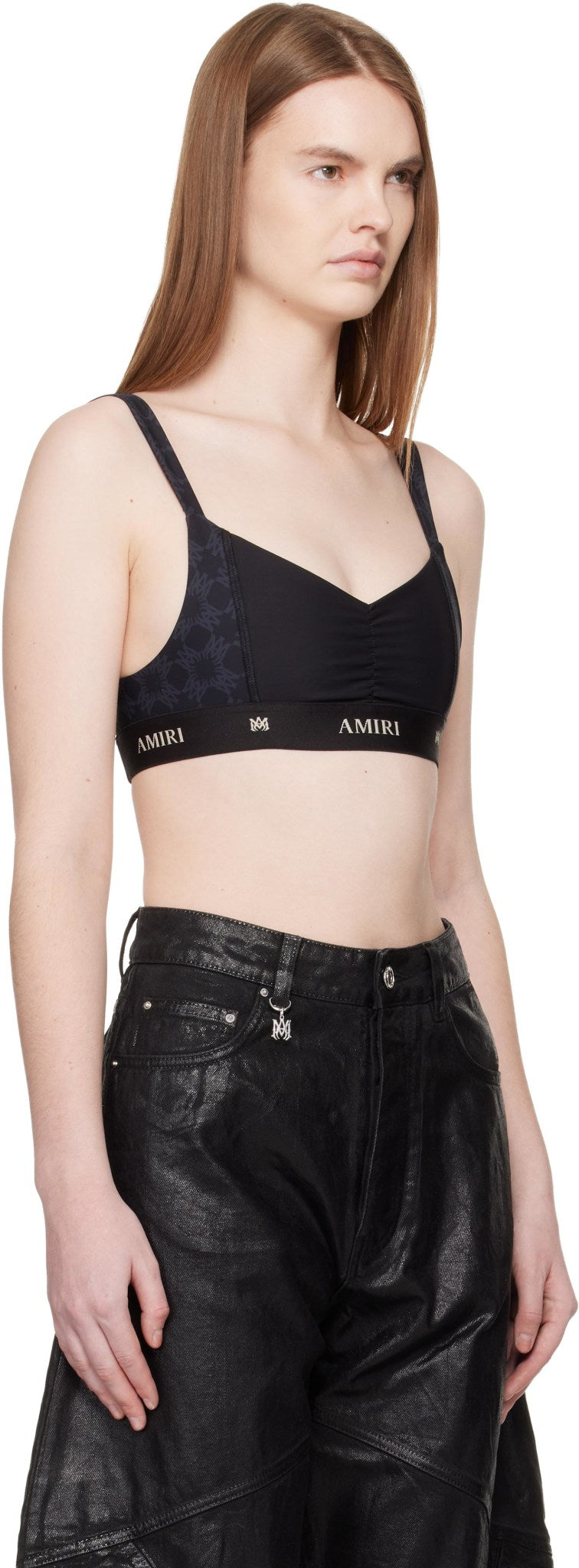 AMIRI MA QUAD SPORTS BRA BLACK