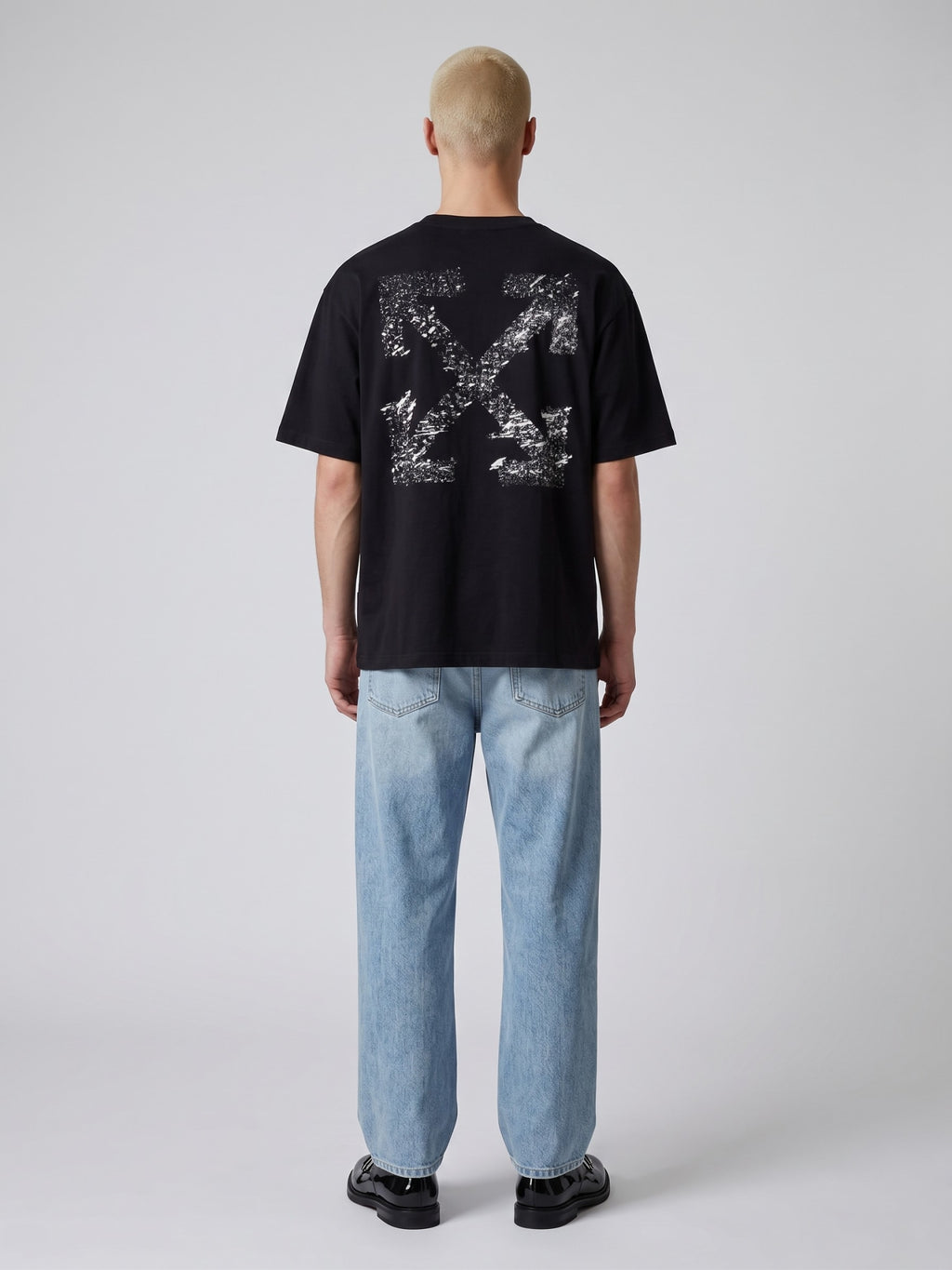 OFF WHITE PAINT SPLATTER ARROW DIAG T-SHIRT BLACK