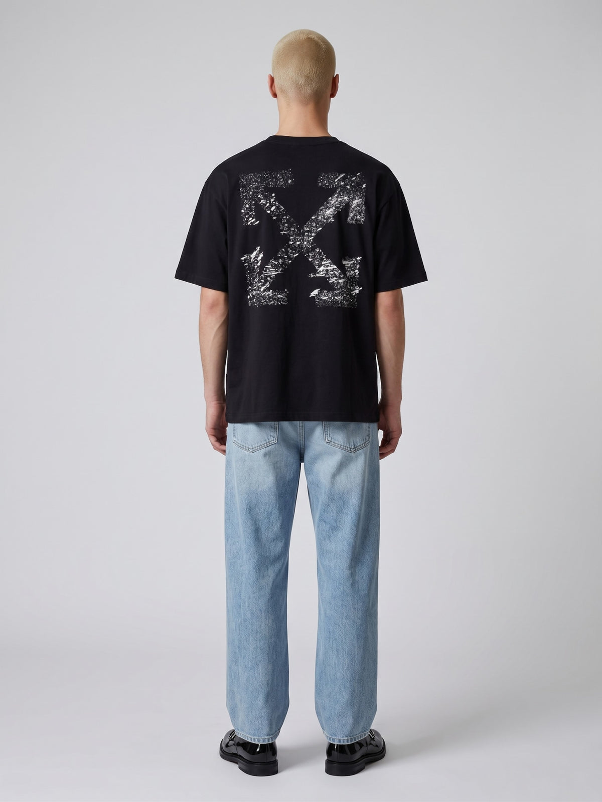 OFF WHITE PAINT SPLATTER ARROW DIAG T-SHIRT BLACK