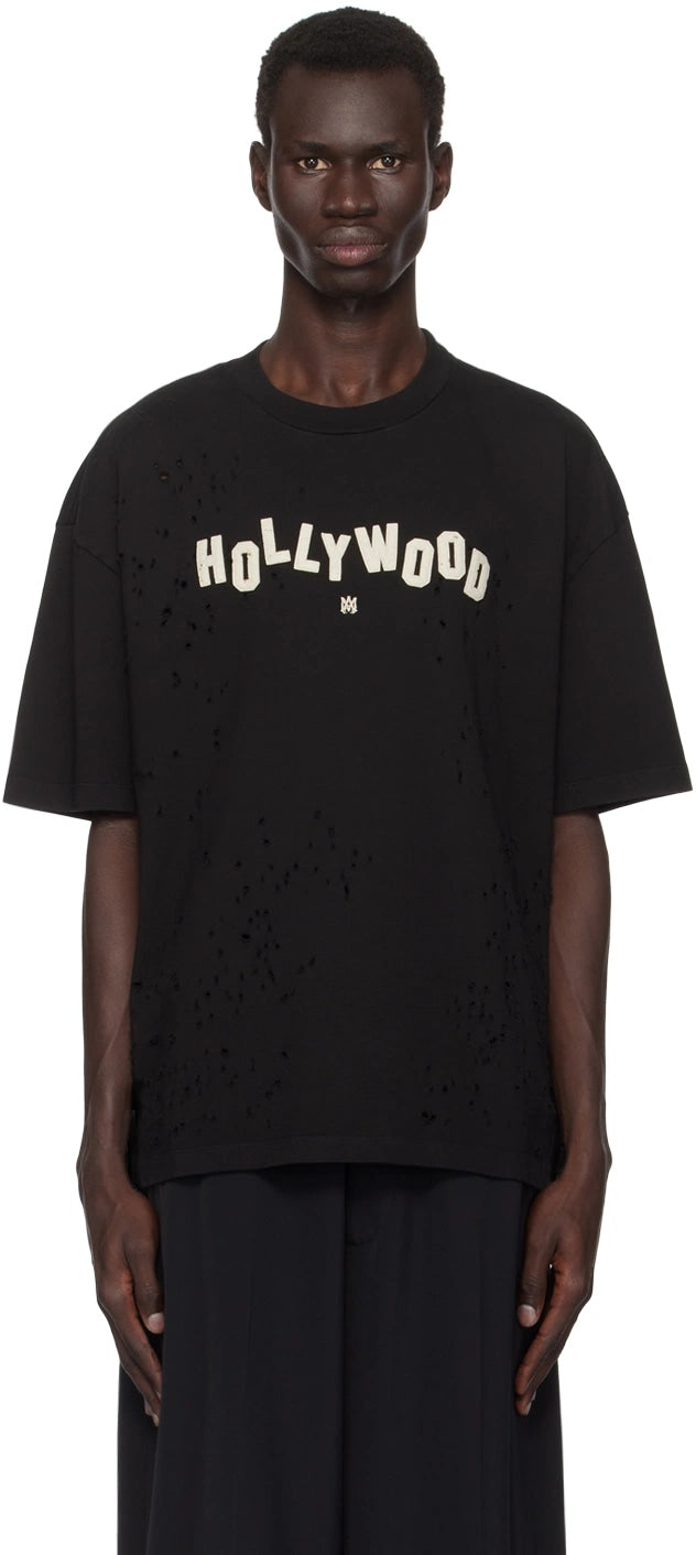 AMIRI HOLLYWOOD SHOTGUN T-SHIRT BLACK