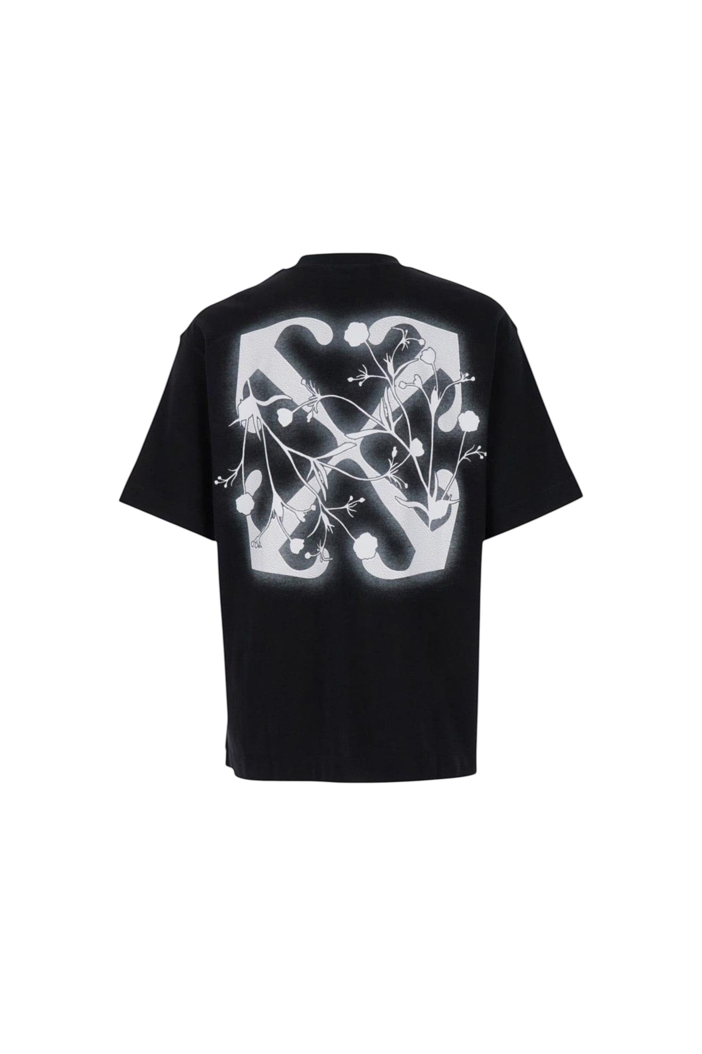 OFF WHITE FLOWER SPRAY ARROW T-SHIRT BLACK