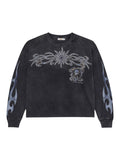 VALLEY BLING LONG SLEEVE T-SHIRT WASHED BLACK