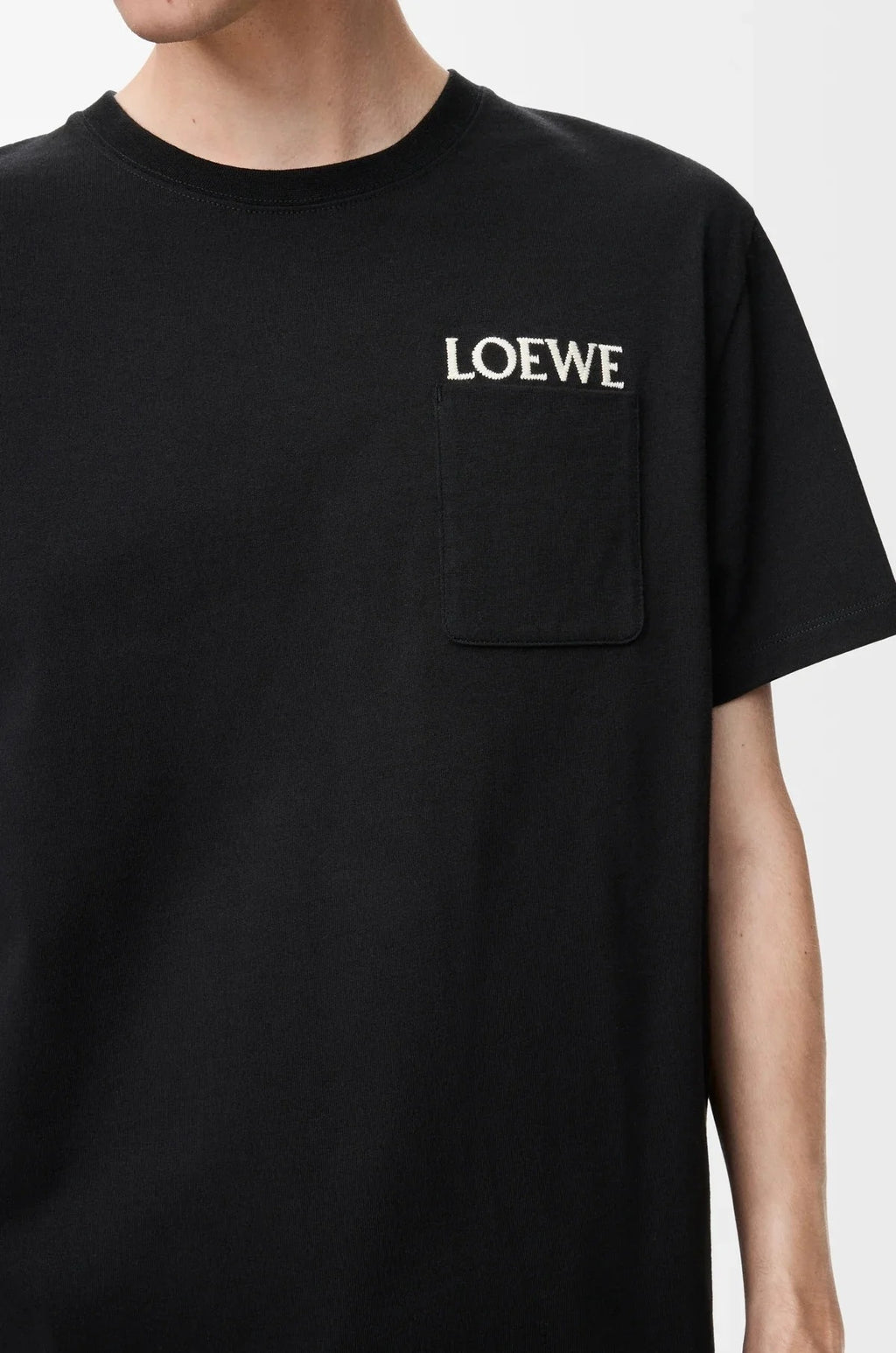 LOEWE RELAXED FIT POCKET T-SHIRT BLACK