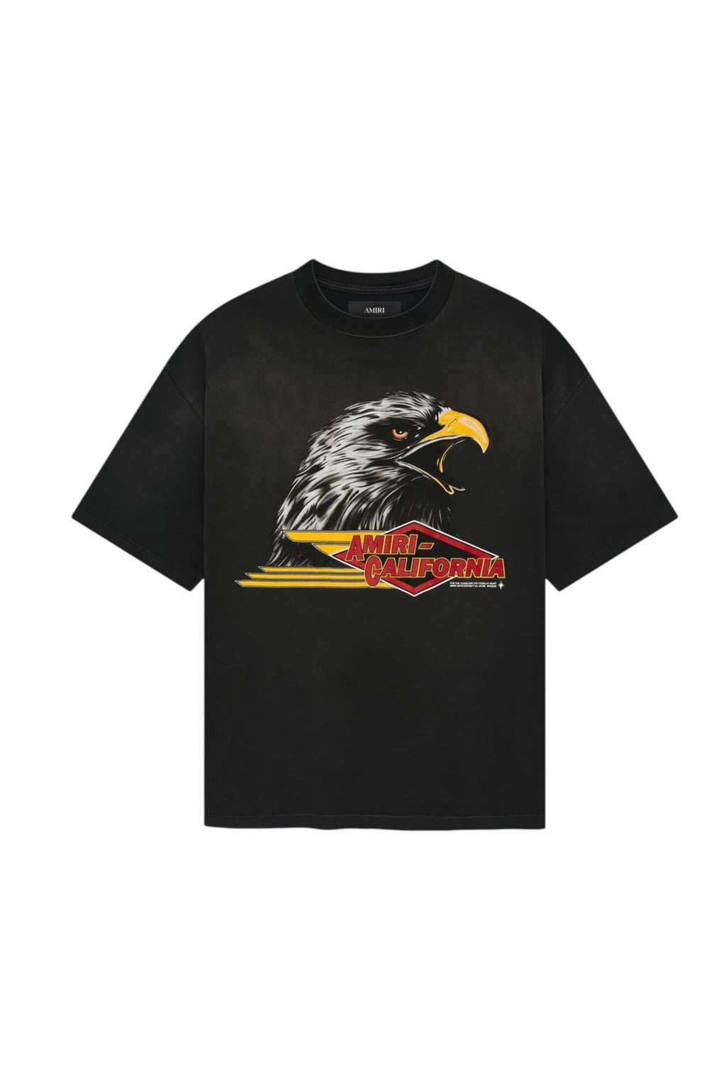 AMIRI CALIFORNIA EAGLE OVERSIZED BLACK T-SHIRT