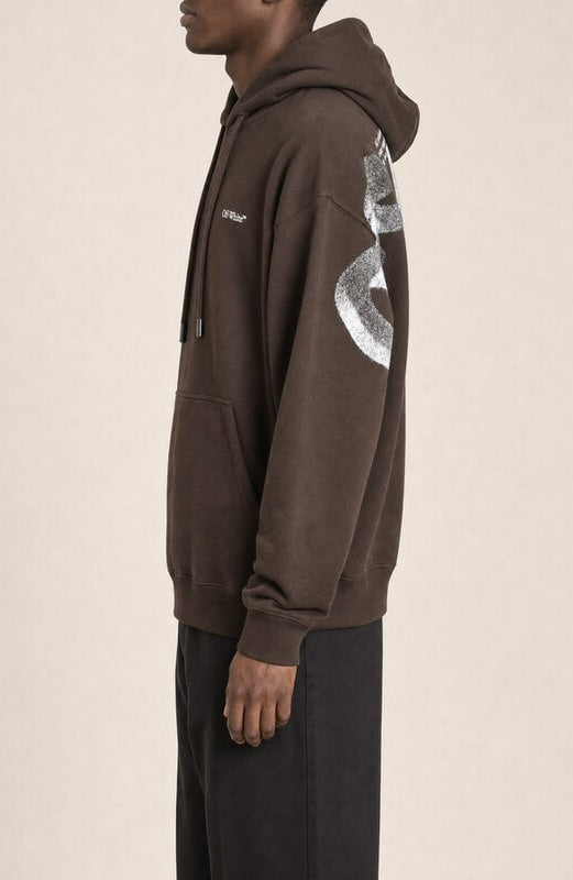 OFF WHITE SHARED BROWN HOODIE