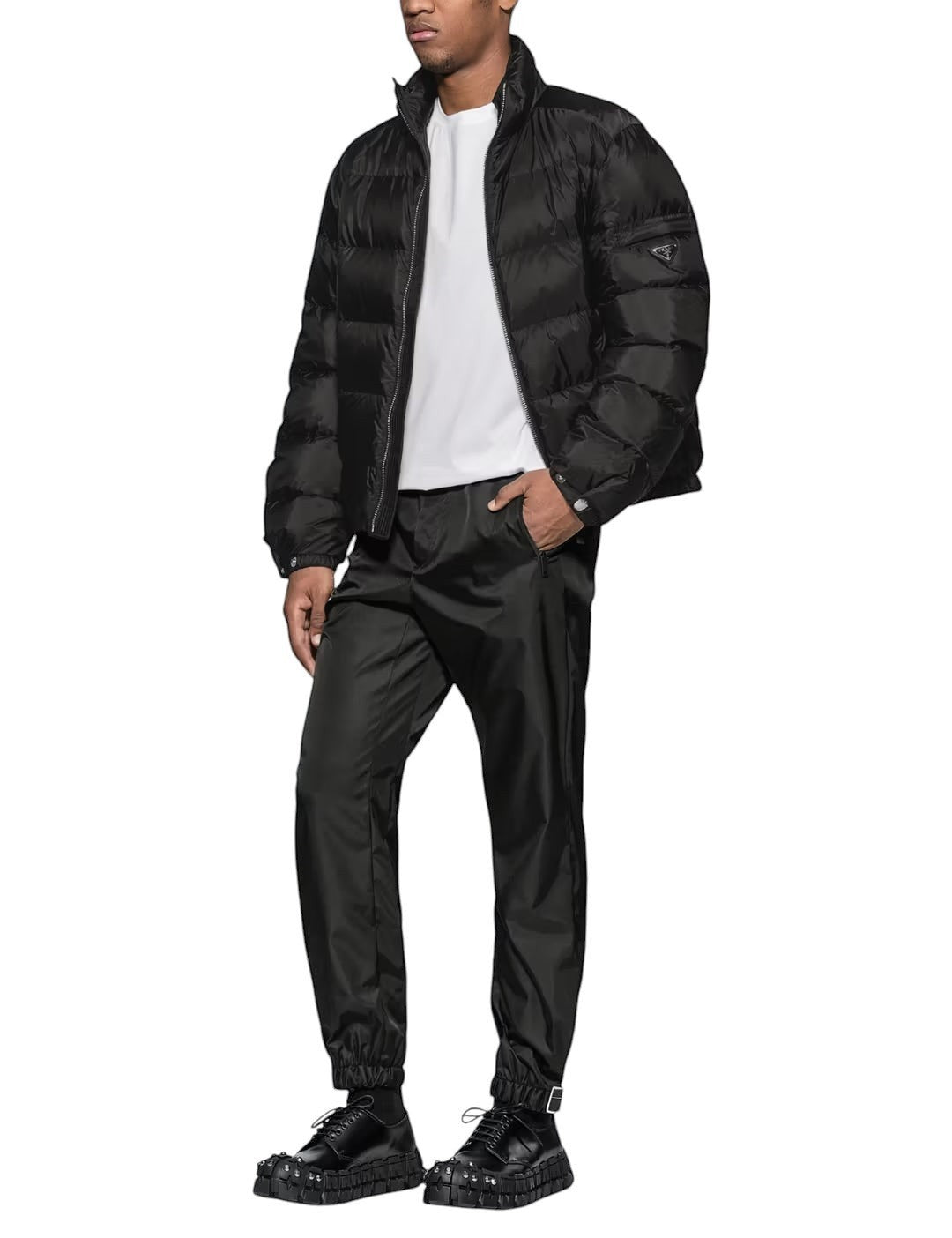 PRADA NYLON DOWN JACKET BLACK