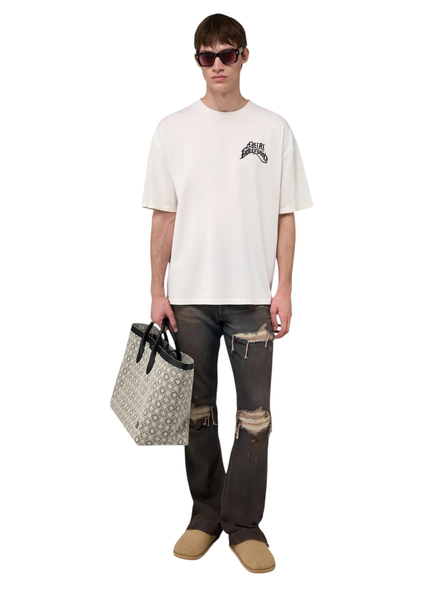 AMIRI HOLLYWOOD LIGHTWEIGHT JERSEY SKATE TEE