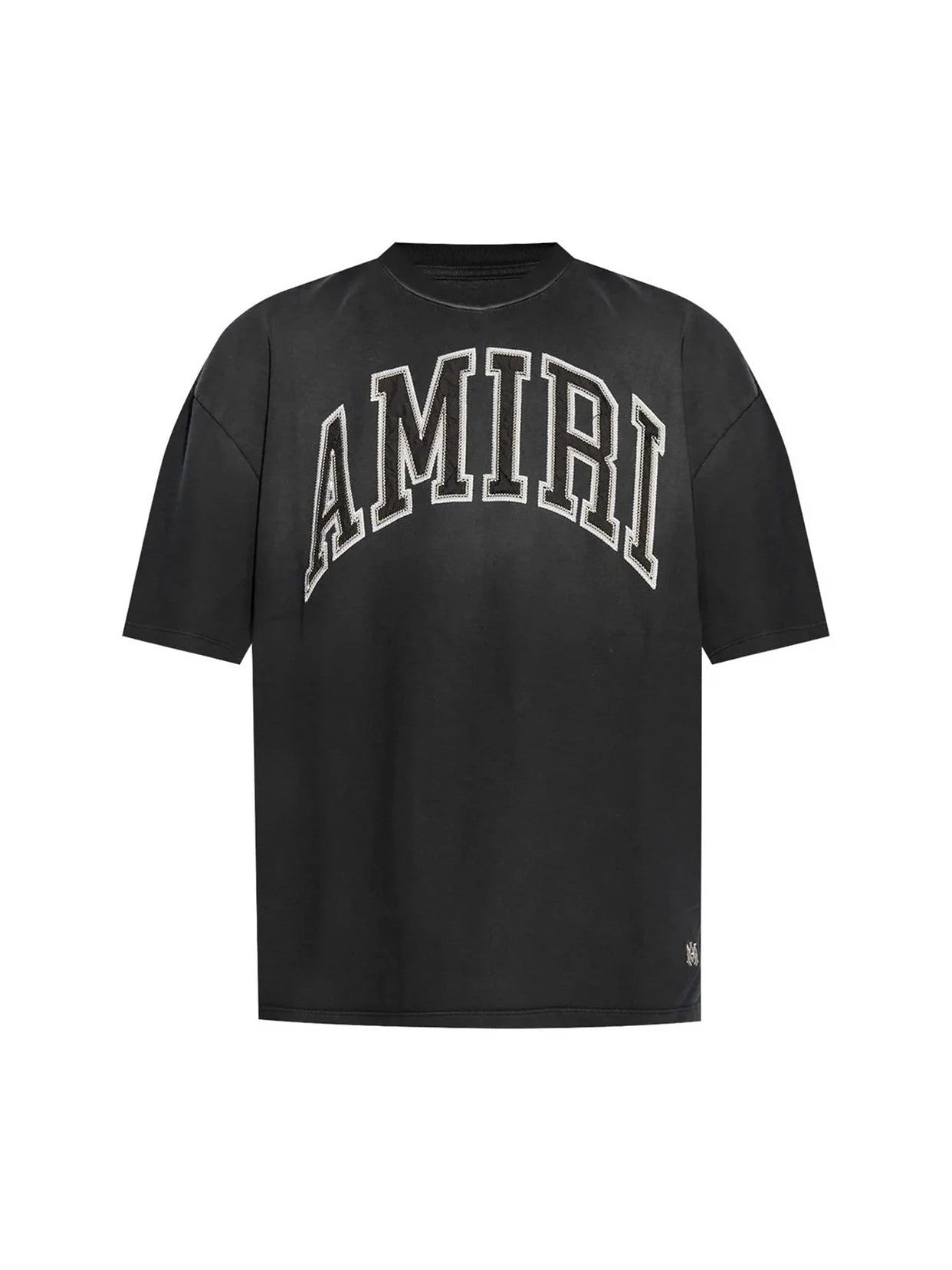 AMIRI DISTRESSED LOGO T SHIRT BLACK