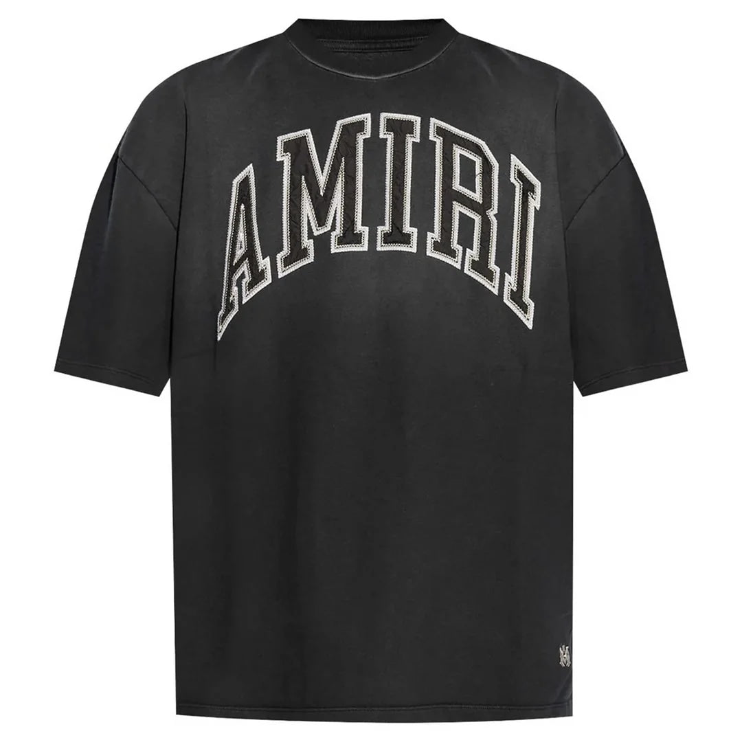 AMIRI DISTRESSED LOGO T SHIRT BLACK