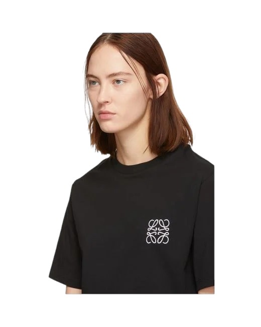 LOEWE ANAGRAM MINI LOGO T SHIRT BLACK
