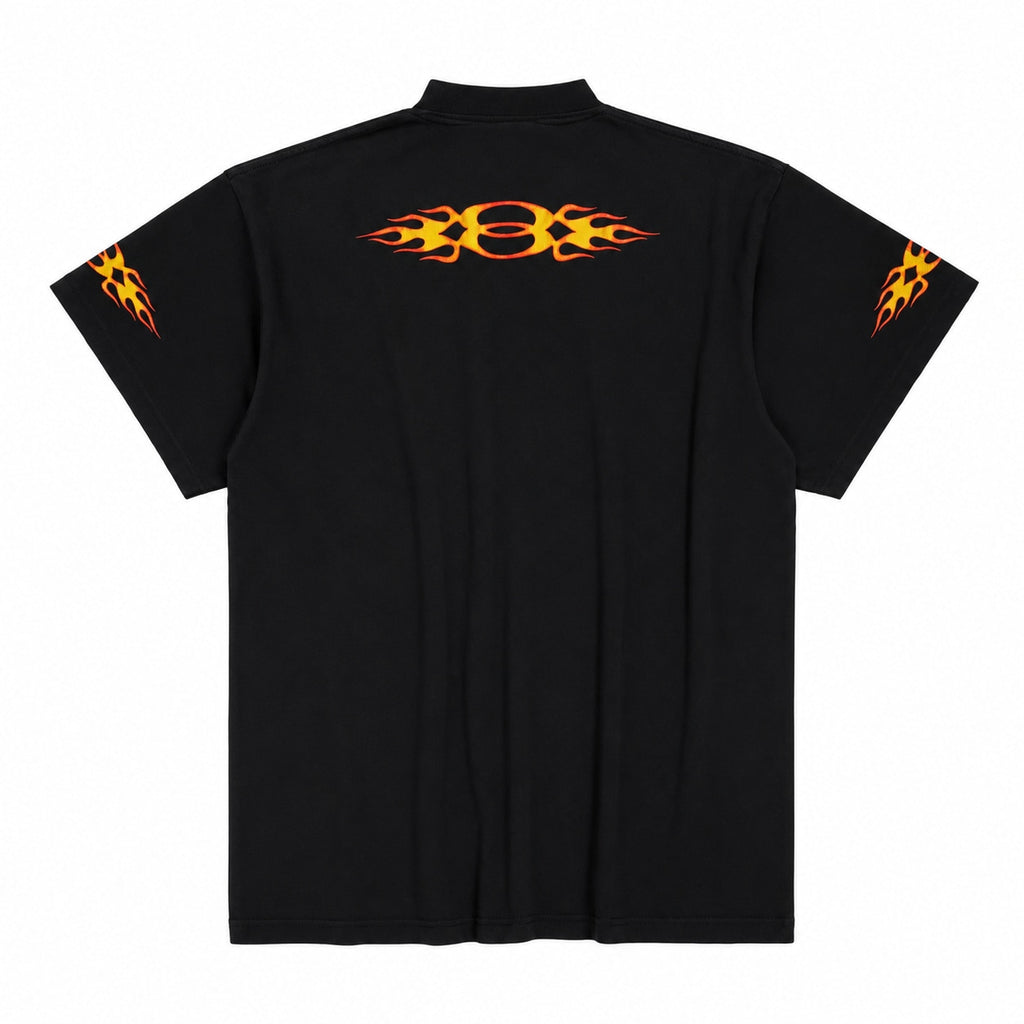BALENCIAGA BLACK FLAME UNITY T-SHIRT BLACK