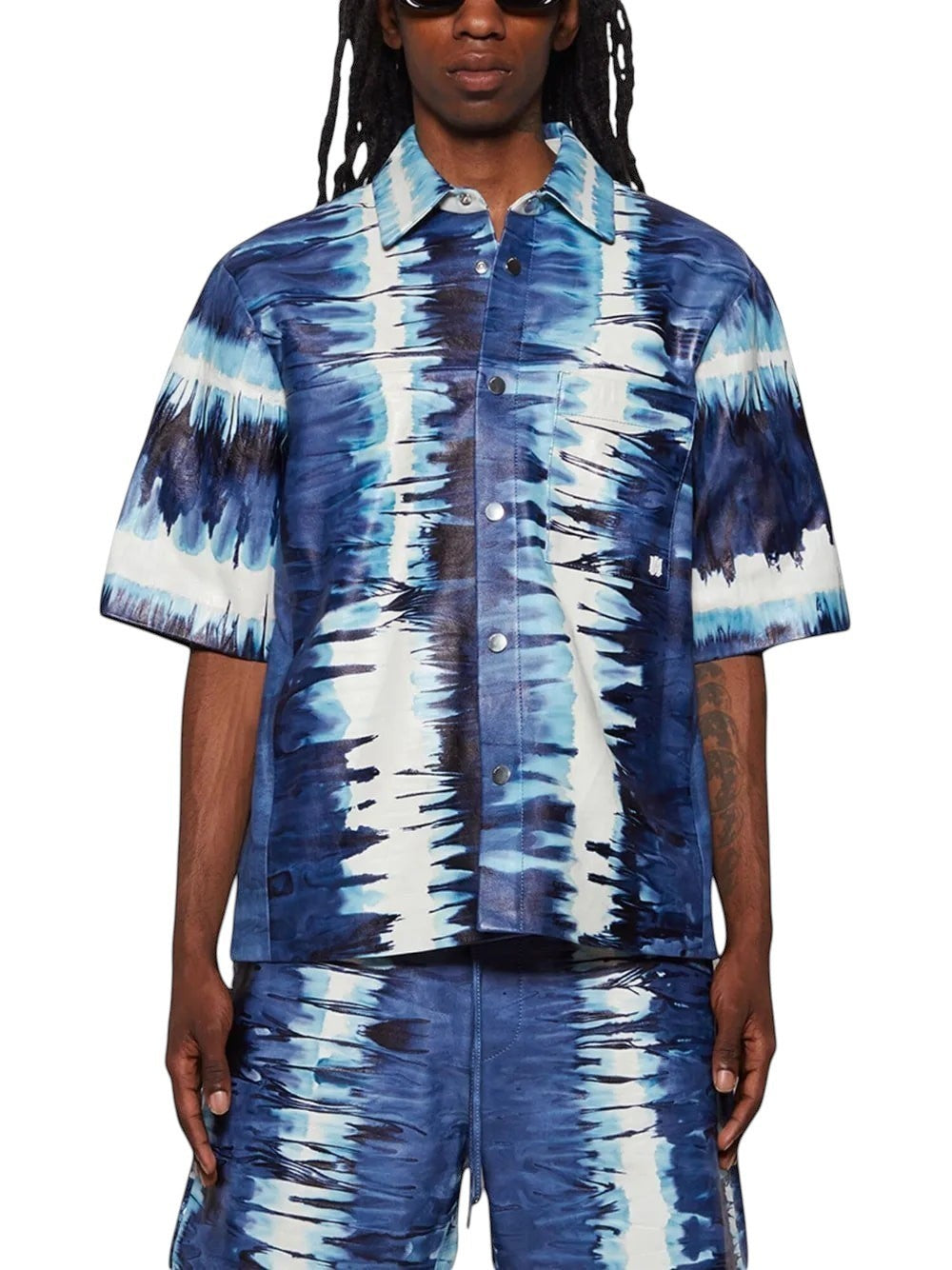 AMIRI LEATHER WATERCOLOR SHIRT