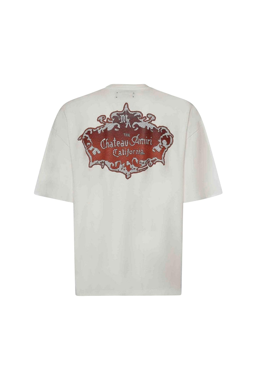AMIRI CHATEAU CREST LOGO OVERSIZED T-SHIRT IVORY