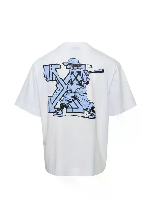 OFF WHITE BASEBALL ARROW SKATE T-SHIRT WHITE