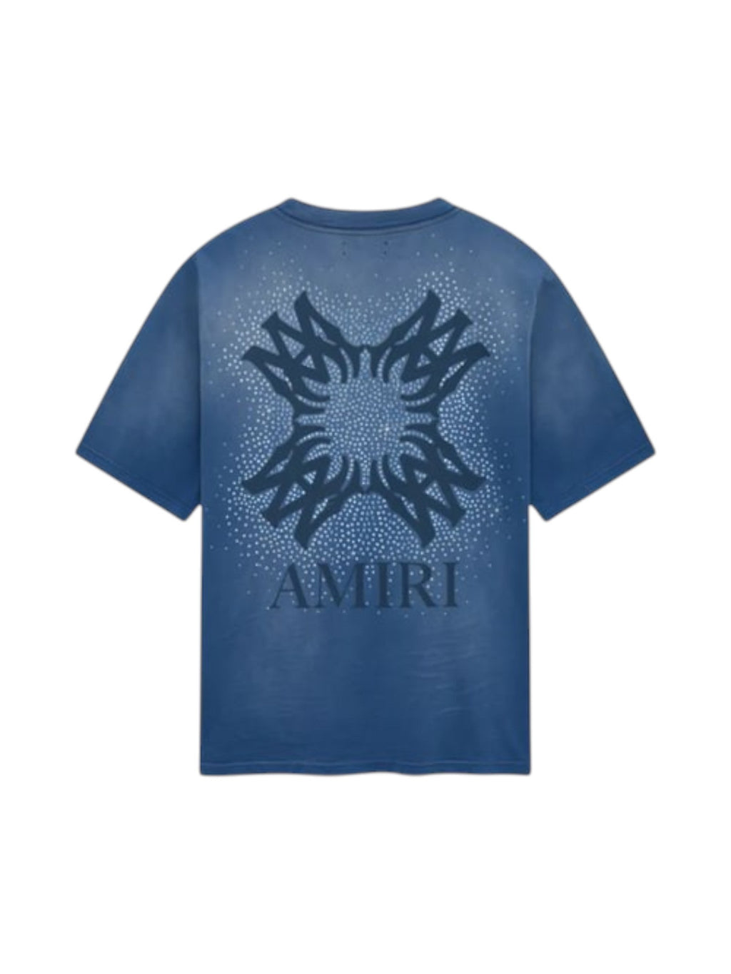 AMIRI QUAD CRYSTAL T-SHIRT WASHED BLUE