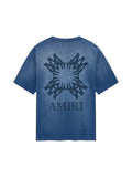 AMIRI QUAD CRYSTAL T-SHIRT WASHED BLUE
