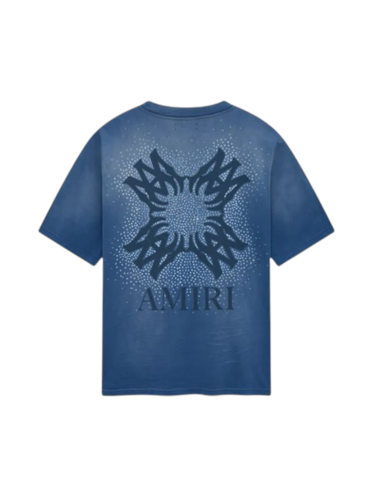 AMIRI QUAD CRYSTAL T-SHIRT WASHED BLUE