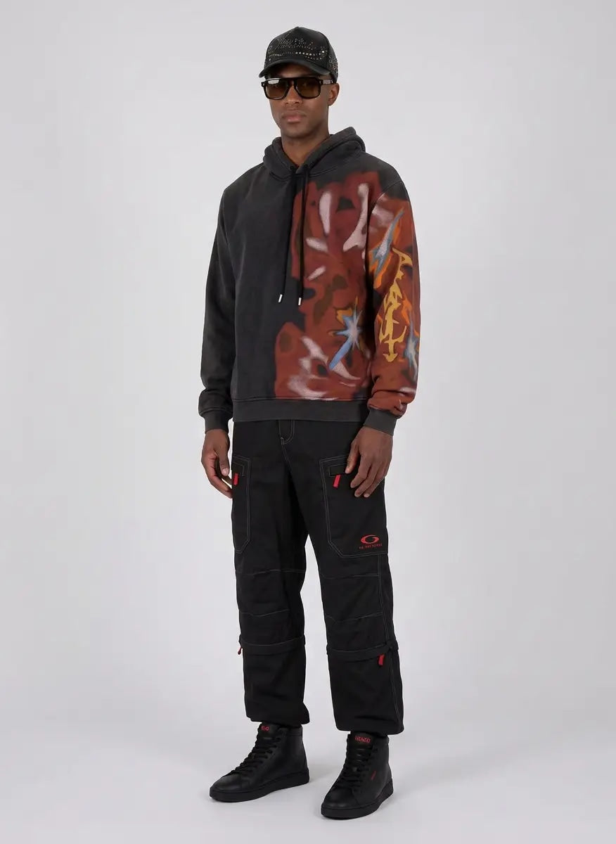AMIRI STUDDED LEATHER BASEBALL CAP