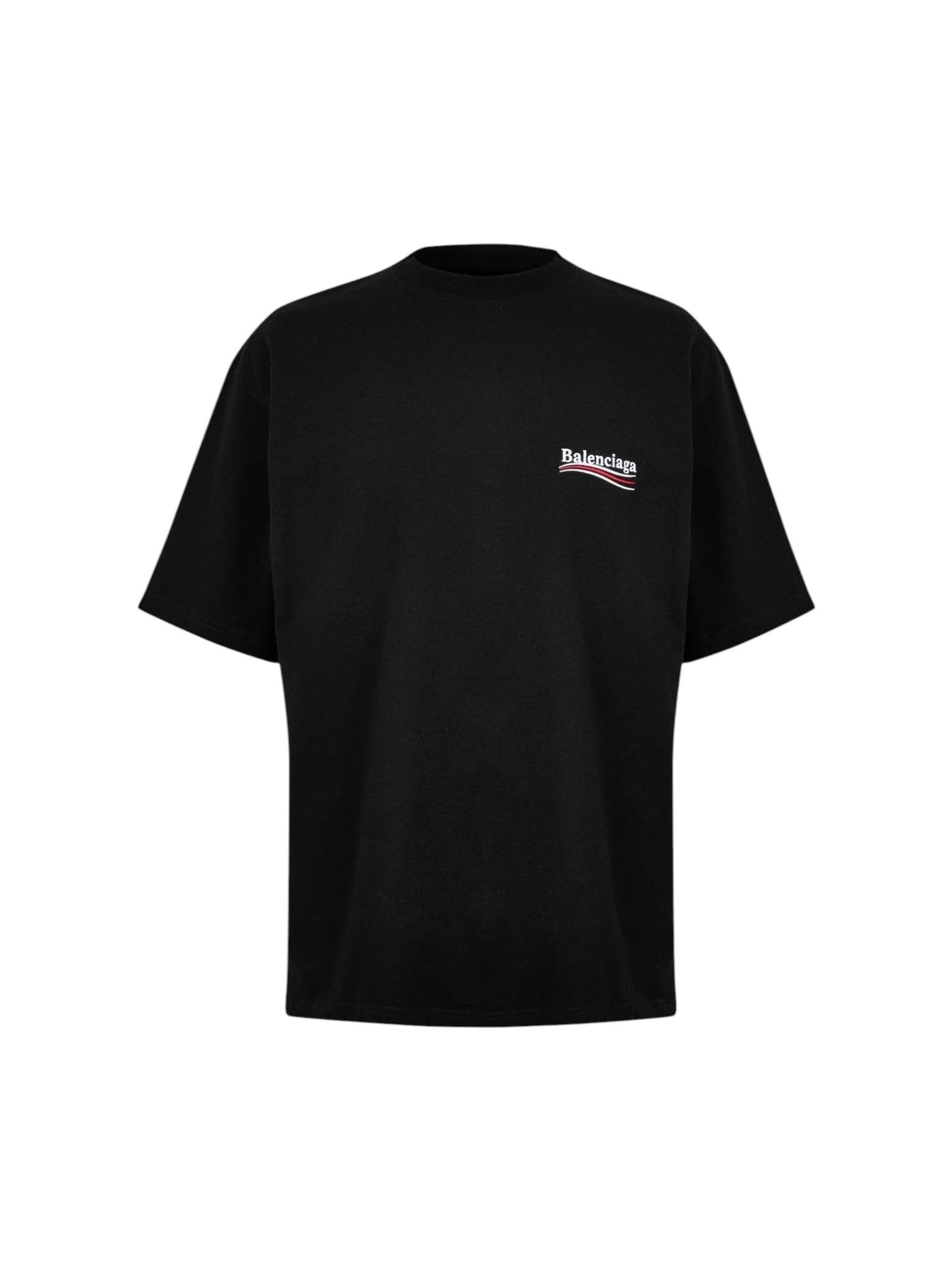 BALENCIAGA POLITICAL CAMPAIGN PRINT T-SHIRT BLACK