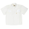 GALLERY DEPT ANTIQUE WHITE MECHANIC EMBROIDERED PATCH SLEEVE BUTTON UP SHIRT