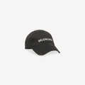 BALENCIAGA BLACK EMBROIDERED CAP