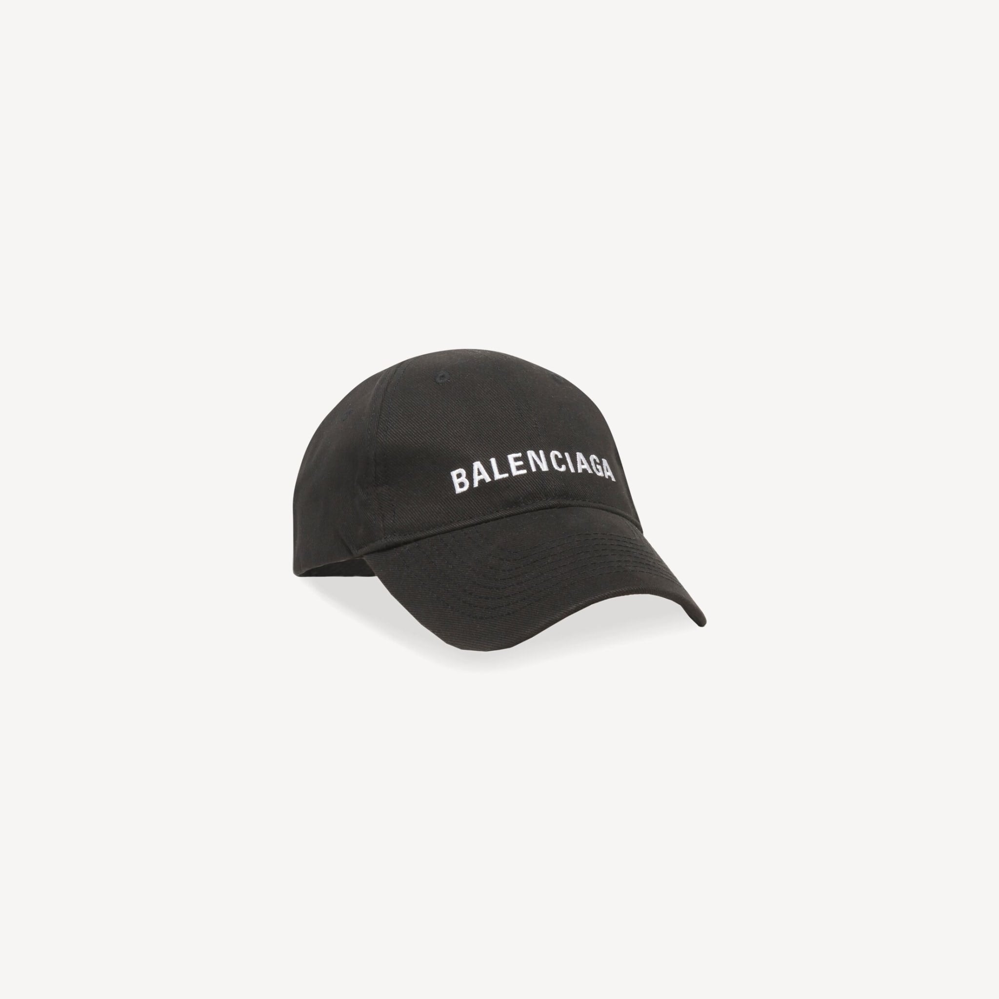 BALENCIAGA BLACK EMBROIDERED CAP
