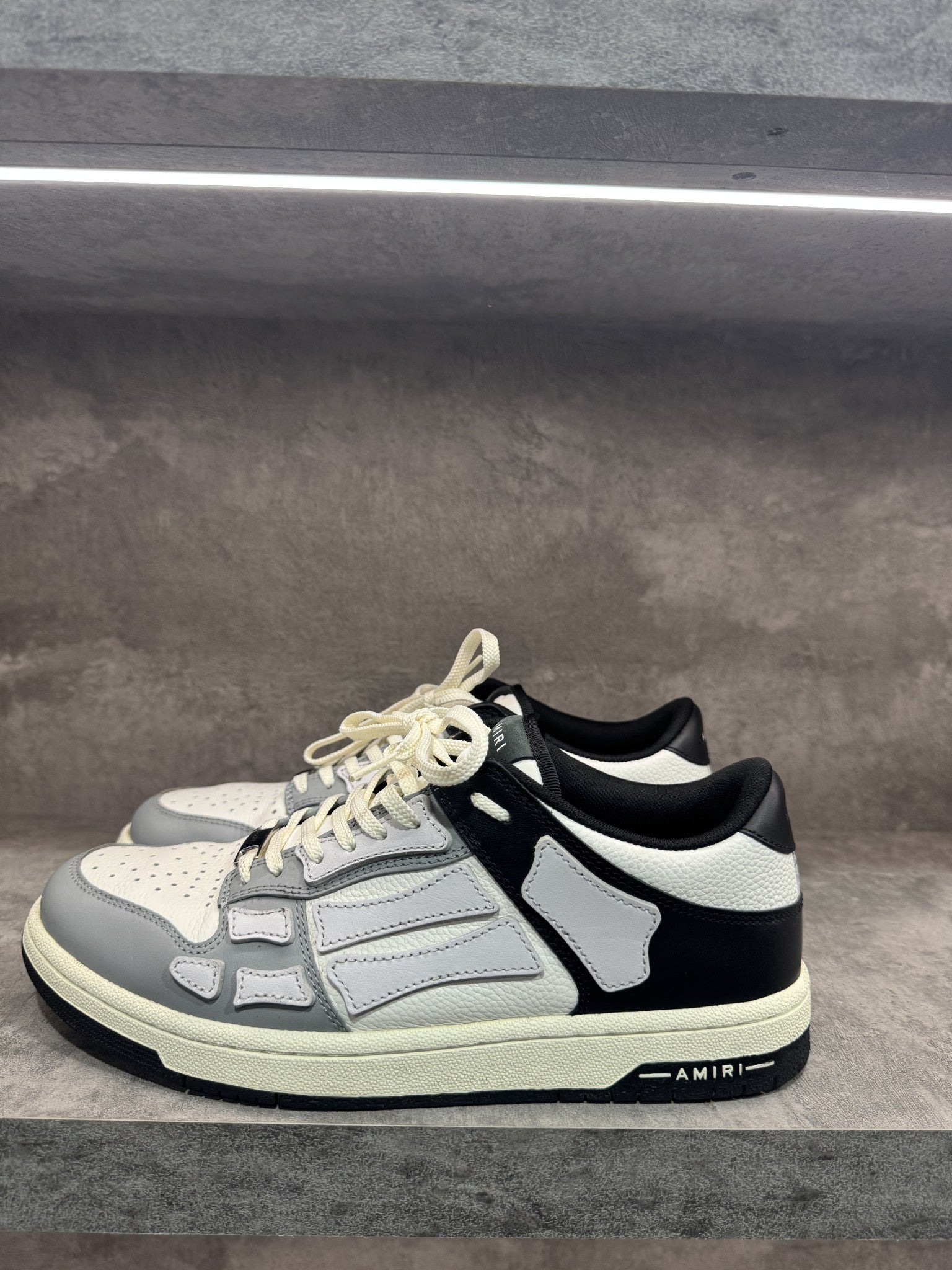 AMIRI SKEL LOW TOPS BLACK GREY