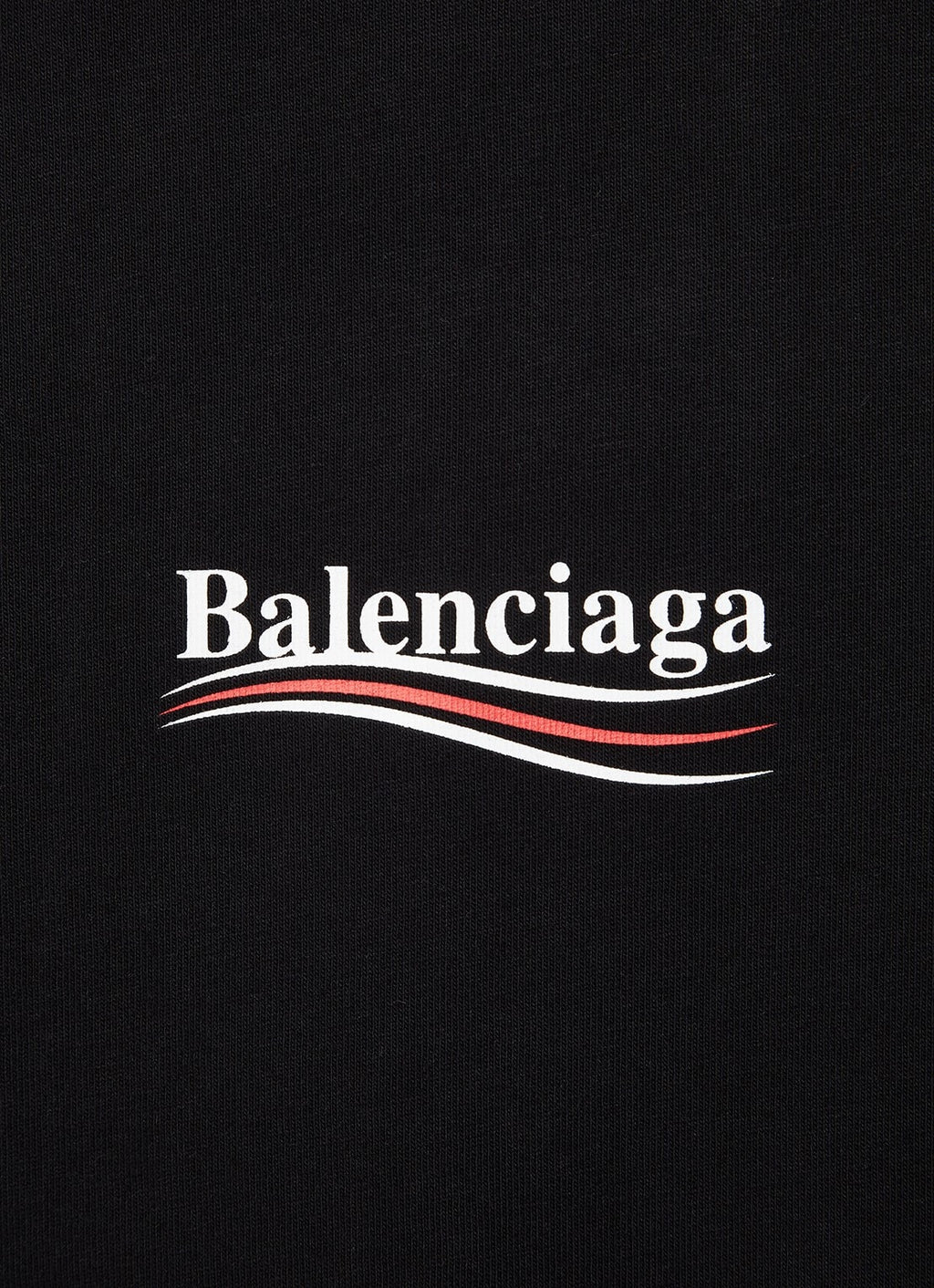 BALENCIAGA POLITICAL CAMPAIGN PRINT T-SHIRT BLACK