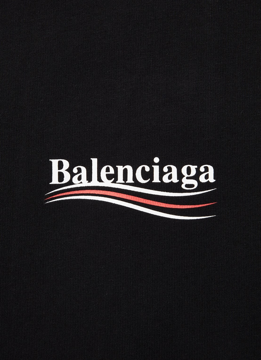 BALENCIAGA POLITICAL CAMPAIGN PRINT T-SHIRT BLACK